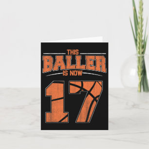 Happy Birthday 17 Year Old Bysketbyll Boys Sevente Card