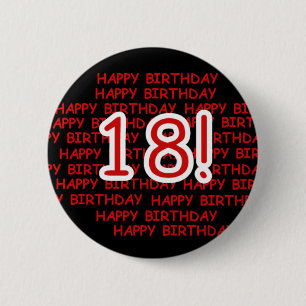 Happy Birthday 18 2 Inch Round Button