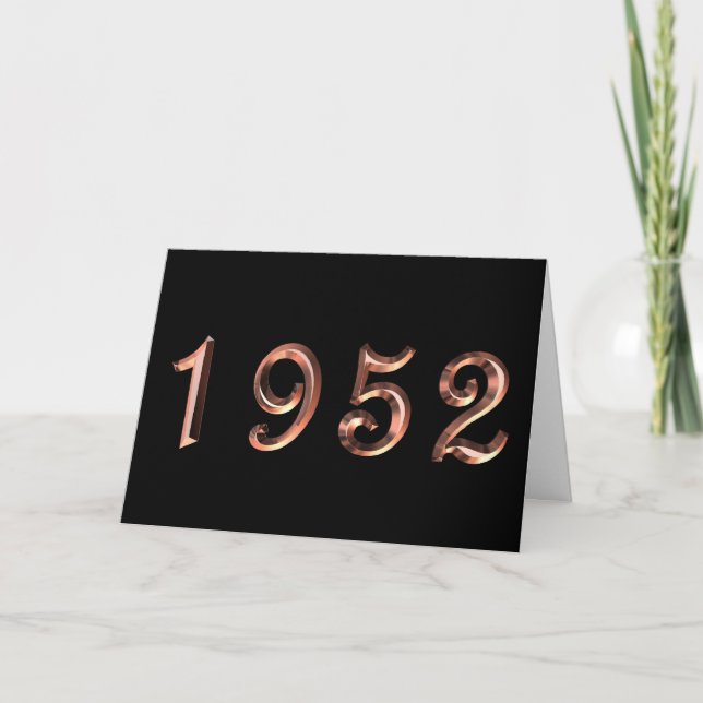 Happy Birthday 1952 Year of Birth 50's 50s fifties Card (Front)