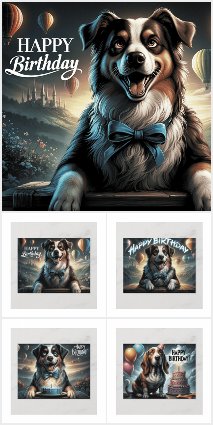 Happy Birthday 2026 Postcards Dog