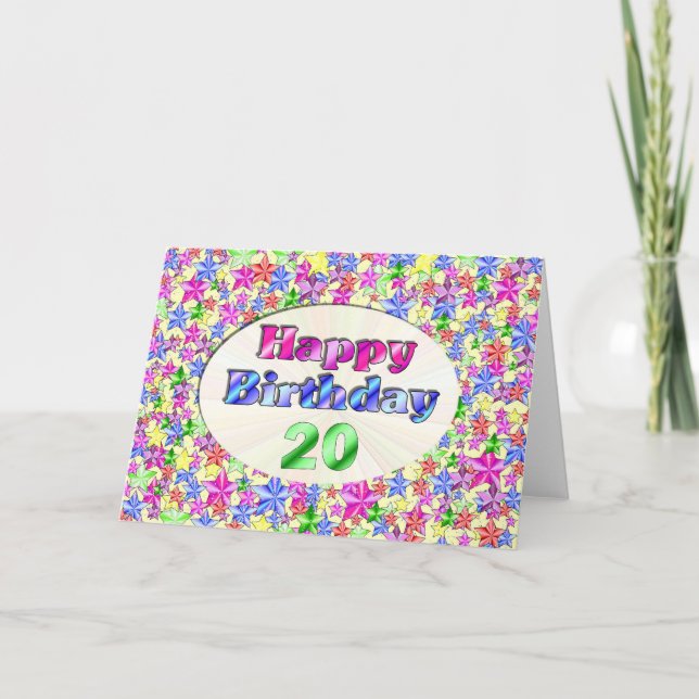 Happy Birthday 20 Card (Front)