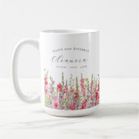 Happy Birthday 21st August Birth Flower Custom