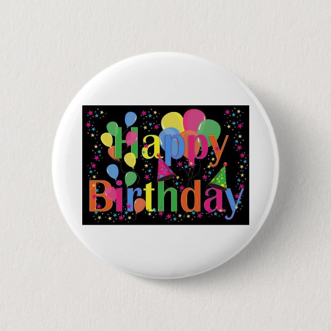 Happy birthday 🎂 2 inch round button (Front)