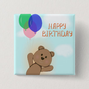 Happy Birthday 2 Inch Square Button