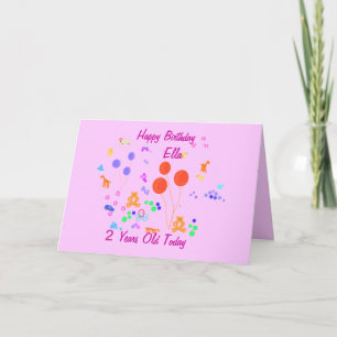 Happy Birthday 2 year old Card