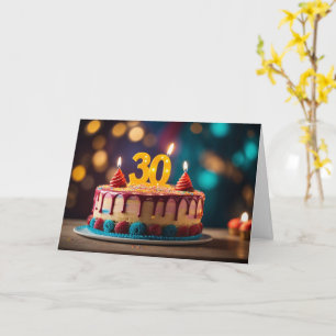 Happy Birthday, 30th, Card