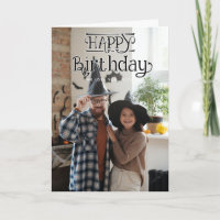 Happy Birthday 3 Photo Folded Greeting Card