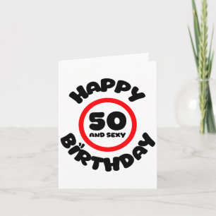 Happy Birthday 50 And Y Funny 50th Birthday Gift  Card