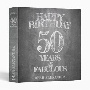 Happy Birthday - 50 Years & Fabulous Binder