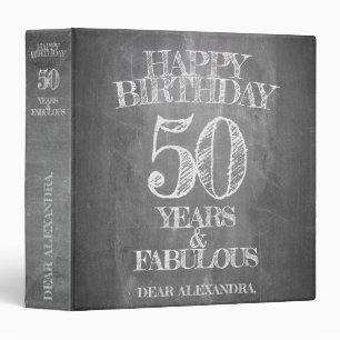 Happy Birthday - 50 Years & Fabulous Binder