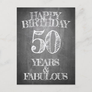 Happy Birthday - 50 Years & Fabulous Holiday Postcard