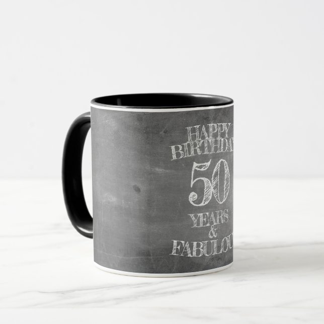 Happy Birthday - 50 Years & Fabulous Mug (Front Left)