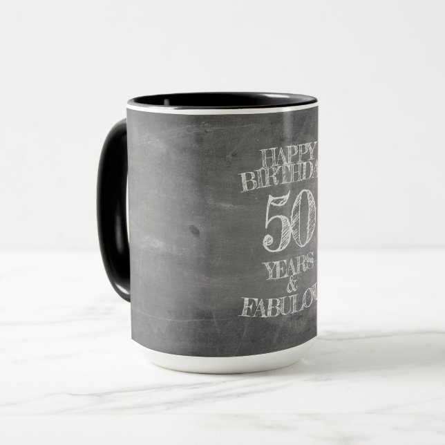 Happy Birthday - 50 Years & Fabulous Mug (Front Left)
