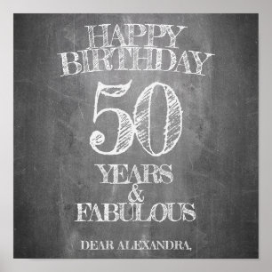 Happy Birthday - 50 Years & Fabulous Poster