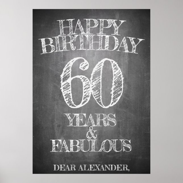 Happy Birthday - 60 Years & Fabulous Poster (Front)