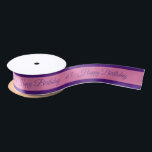 Happy Birthday & 65 Celebration, Aniversary Event Satin Ribbon<br><div class="desc">Ribbon (Gifts): Celebration, Aniversary, Happy Birthday event & number 65 - easily customise text and number for the special occasion.</div>