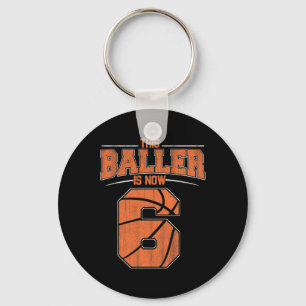 Happy Birthday 6th 6 Year Old Basketball Boys Sixt Keychain