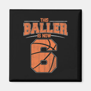 Happy Birthday 6th 6 Year Old Basketball Boys Sixt Magnet