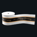 Happy Birthday & 70 Celebration, Aniversary Event Grosgrain Ribbon<br><div class="desc">Ribbon (Gifts): Celebration,  Aniversary,  Happy Birthday event & number 70 - easily customise text and number for the special occasion.</div>