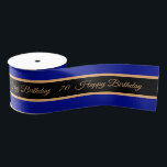 Happy Birthday & 70 Celebration, Aniversary Event Grosgrain Ribbon<br><div class="desc">Ribbon (Gifts): Celebration,  Aniversary,  Happy Birthday event & number 70 - easily customise text and number for the special occasion.</div>