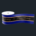 Happy Birthday & 70 Celebration, Aniversary Event Grosgrain Ribbon<br><div class="desc">Ribbon (Gifts): Celebration,  Aniversary,  Happy Birthday event & number 70 - easily customise text and number for the special occasion.</div>