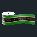 Happy Birthday & 70 Celebration, Aniversary Event Grosgrain Ribbon<br><div class="desc">Ribbon (Gifts): Celebration,  Aniversary,  Happy Birthday event & number 70 - easily customise text and number for the special occasion.</div>