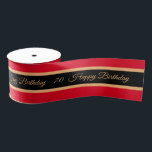Happy Birthday & 70 Celebration, Aniversary Event Grosgrain Ribbon<br><div class="desc">Ribbon (Gifts): Celebration,  Aniversary,  Happy Birthday event & number 70 - easily customise text and number for the special occasion.</div>