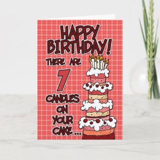 Happy Birthday - 7 Years Old Card