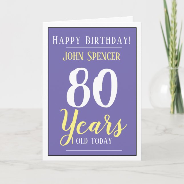 Happy Birthday 80 Years Old Card (Front)