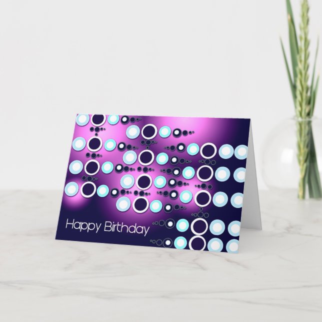 Happy Birthday 80s Retro Card (Front)