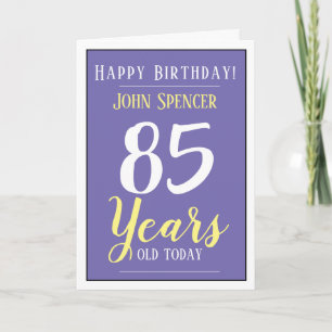 Happy Birthday 85 Years Old Card
