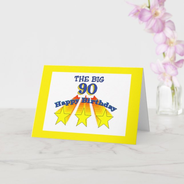 Happy Birthday 90 Christian Card (Orchid)