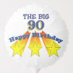 Happy Birthday 90th Balloon<br><div class="desc">Happy Birthday for 90 years old!  These coordinating matching paper party supplies and gift wrappings showcase a special celebration!  90 years is quite an achievement!</div>