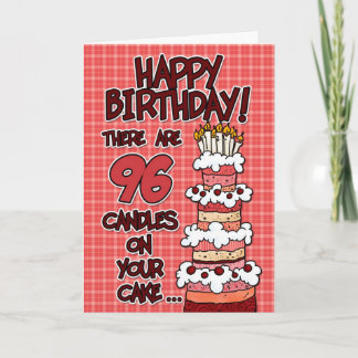 Happy Birthday - 96 Years Old Card