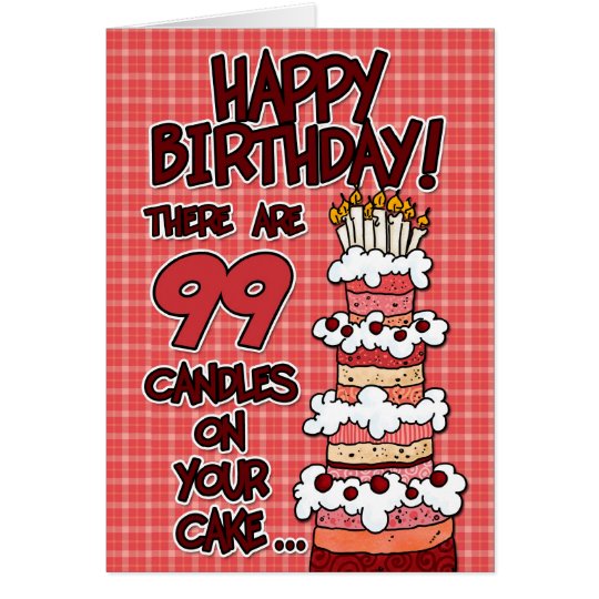 Happy Birthday - 99 Years Old Card