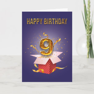 Happy Birthday 9 Basic Card