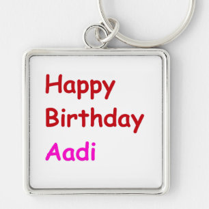 Happy Birthday Aadi Keychain