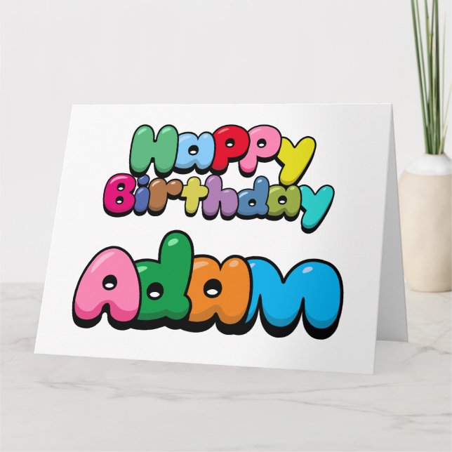 Happy Birthday Adam Card (Front)