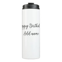 Happy birthday add name title simple minimal