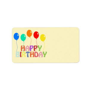 Happy Birthday Address Label