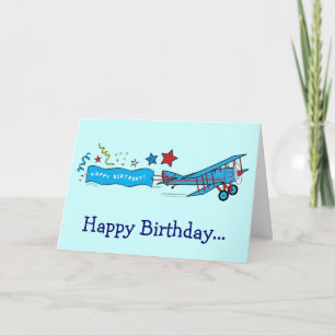 Happy Birthday Airplane from the Whole Gang Card