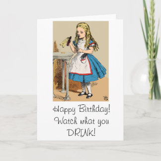 Happy Birthday Alice in Wonderland Card
