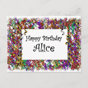 Happy Birthday Alice Postcard