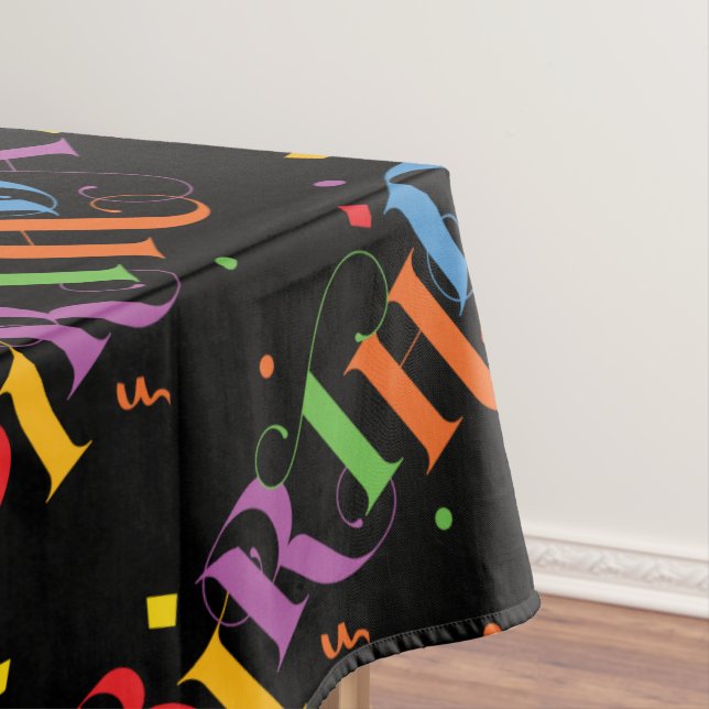 happy birthday all-over print tablecloth (In Situ)