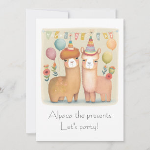 Happy Birthday Alpacas Birthday Card