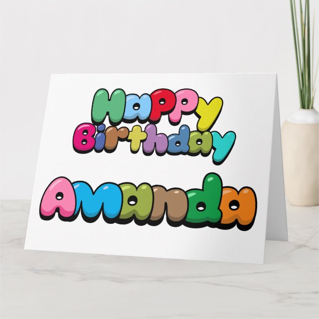 Happy Birthday Amanda Card (Front)