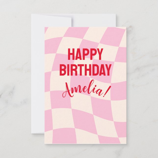 Happy Birthday Amelia Custom Name Personalized  Card (Front)