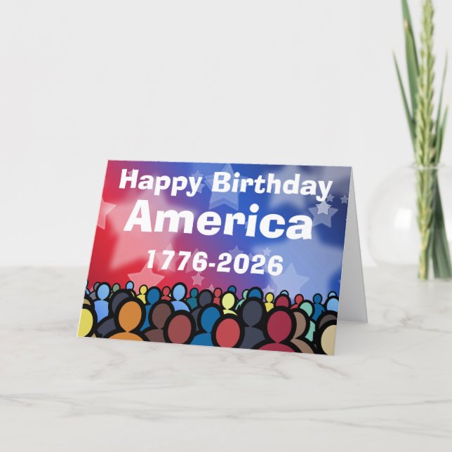Happy Birthday America 1776 to 2026 Card (Front)
