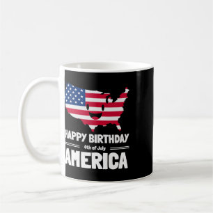 Happy Birthday America 4th Of July American Flag M Coffee Mug