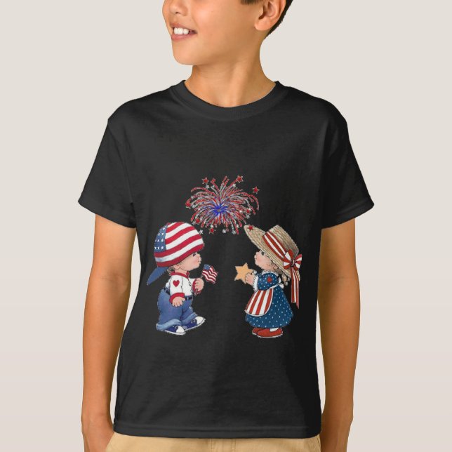 Happy Birthday America Kids T-Shirt (Front)